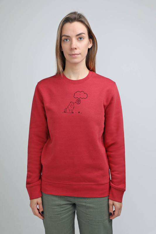 Cloud dog | Crew neck sweatshirt with dog. Regular fit | Unisex - premium dog goods handmade in Europe by animalistus