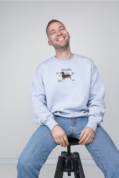 Automotive dog | Crew neck sweatshirt with dog. Oversize fit | Unisex - premium dog goods handmade in Europe by animalistus