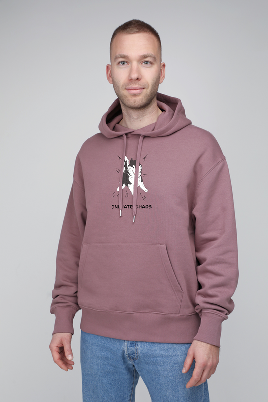 Chaos dog | Hoodie with dog. Oversize fit | Unisex - premium dog goods handmade in Europe by animalistus