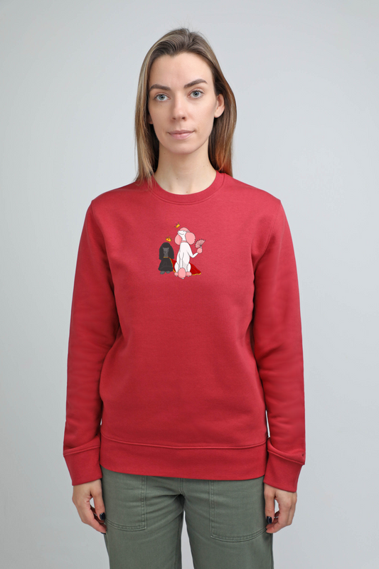 Royal dogs | Crew neck sweatshirt with dogs. Regular fit | Unisex - premium dog goods handmade in Europe by animalistus