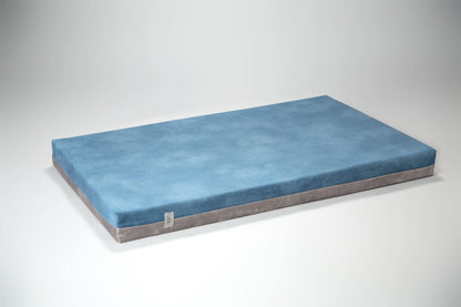 Transformer dog bed | Extra comfort & support | 2-sided | SAPPHIRE BLUE+FOG GREY - premium dog goods handmade in Europe by animalistus